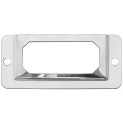 Label Card Frame 67mm x 32mm - Polished Chrome