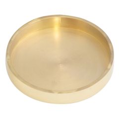 Solid Brass Large Castor Cups 76mm Diameter - Polished Brass