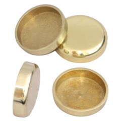 Solid Brass Castor Cups 54mm Diameter - Polished Brass
