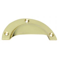 Hooded / Half Moon / Cup Pull - Polished Brass