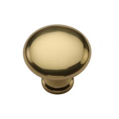 Bun Cupboard Knob - Polished Brass
