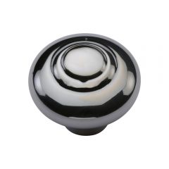 Swirl Cupboard Knob - Polished Chrome