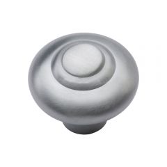 Swirl Cupboard Knob - Satin Chrome