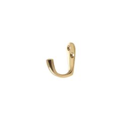 Single Robe Hook - Polished Brass