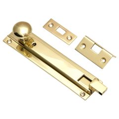 Cranked / Swan Necked Bolt 152mm Long - Unlacquered Brass