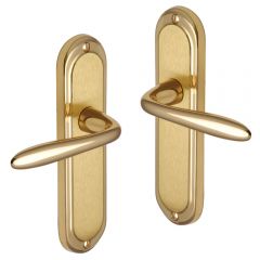 Door Handles - Polished Brass, Satin Brass