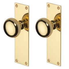 Door Knob - Polished Brass