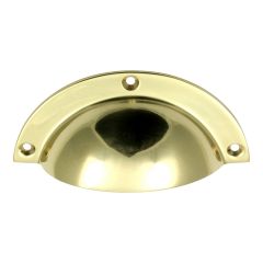 Hooded / Half Moon / Cup Pull - Polished Brass