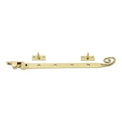 Casement Stay Monkey Tail End - Polished Brass