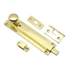 Straight Locking Bolt - Polished Brass