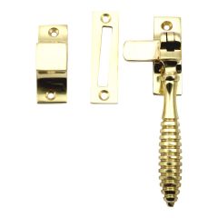 Beehive Casement Fastener - Polished Brass