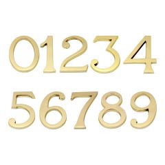 Numerals 102mm High - Polished Brass