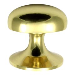 Oval Cupboard Knob - Polished Brass