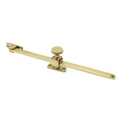 Adjustable Sliding Casement Stay - Polished Brass