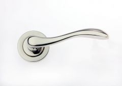 Braga Round Rose Lever Handle - Polished Nickel