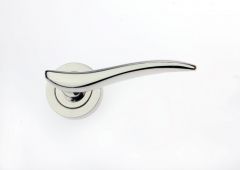 Faro Round Rose Lever Handle - Polished Nickel