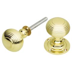 Beehive Knob - Polished Brass