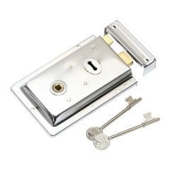 Rim Lock - Polished Chrome