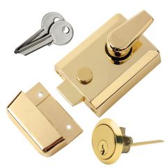 Rim Night Latch - Polished Brass