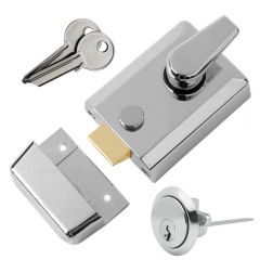 Rim Nigh Latch - Polished Chrome