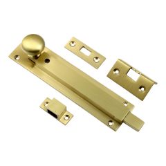 Straight Locking Bolt - Satin Brass