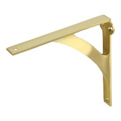 Plain Bridge Shelf Bracket  - Satin Brass