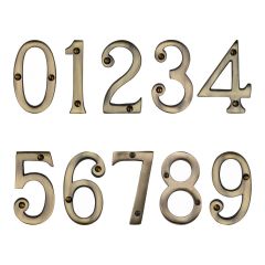 Numerals 76mm High - Antique