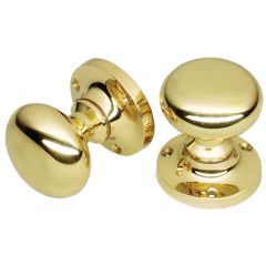 Mushroom Knob Small - Polished Brass