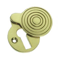 Beehive Escutcheon / Keyhole  Cover - Polished Brass