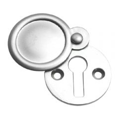 Plain Escutcheon / Keyhole Cover - Satin Chrome