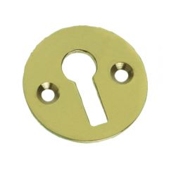 Plain Escutcheon / Keyhole - Unlacquered Brass
