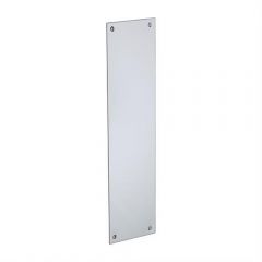 Victorian Flat Finger Plate - Polished Chrome