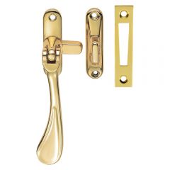 Casement fastener Spoon End - Polished Brass