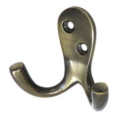 Double Robe Hook - Antique