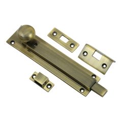 Straight Locking Bolt - Antique Brass