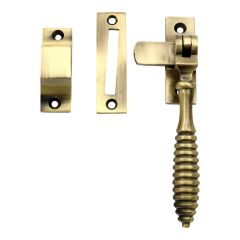 Beehive Casement Fastener - Antique Brass