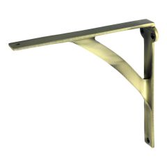 Plain Bridge Shelf Bracket  - Antique Brass