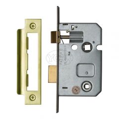 Mortice Bathroom Lock - Polished Brass