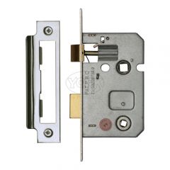 Mortice Bathroom Lock - Polished Chrome