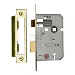 3 Lever Mortice Sashlock - Polished Brass