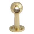 Gallery / Fiddle Rail Bracket for 13mm Tube - Centre - Polished Brass