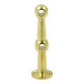 Double Fiddle / Gallery Rail Bracket for 6mm rod - Centre - Polished Brass