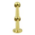 Double Fiddle / Gallery Rail Bracket for 6mm rod - Corner - Polished Brass