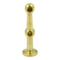 Double Fiddle / Gallery Rail Bracket for 6mm rod - End - Polished Brass