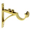 Adjustable Curtain End Bracket - Polished Brass