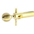 Beehive Curtain Pole Sets 51mm Diameter - Polished Brass