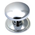 Dome Centre Door Knob - Polished Chrome