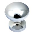 Round Centre Door Knob - Polished Chrome