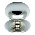 Solid Victorian Cupboard Knob - Polished Chrome