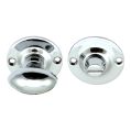 Oval Knob Privacy Thumb-Turn with Release - Polished Chrome